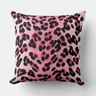 RAB Rockabilly Pink Cheetah Print Cushion
