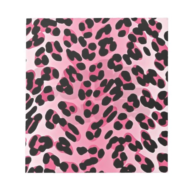 RAB Rockabilly Pink Cheetah Print Notepad (Front)