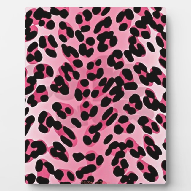 RAB Rockabilly Pink Cheetah Print Plaque (Front)