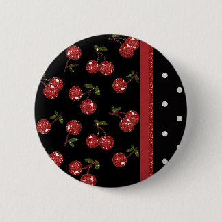 RAB Rockabilly Very Cherry Cherries Black 6 Cm Round Badge