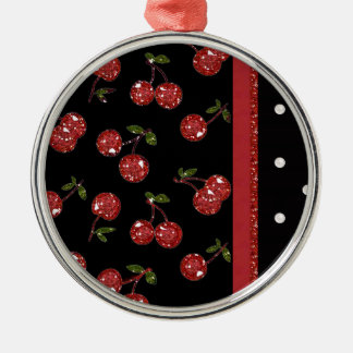 RAB Rockabilly Very Cherry Cherries Black Metal Tree Decoration