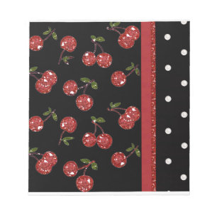 RAB Rockabilly Very Cherry Cherries Black Notepad