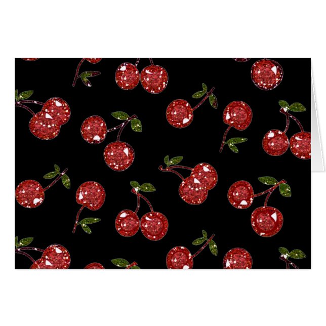 RAB Rockabilly Very Cherry Cherries On Black (Front Horizontal)