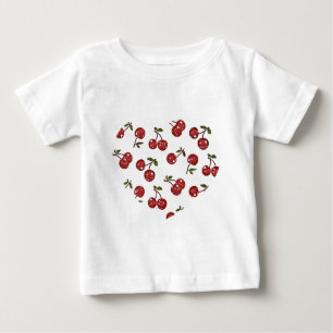 RAB Rockabilly Very Cherry Cherries On White Baby T-Shirt