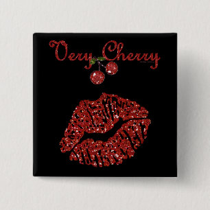 RAB Rockabilly Very Cherry Kiss 15 Cm Square Badge