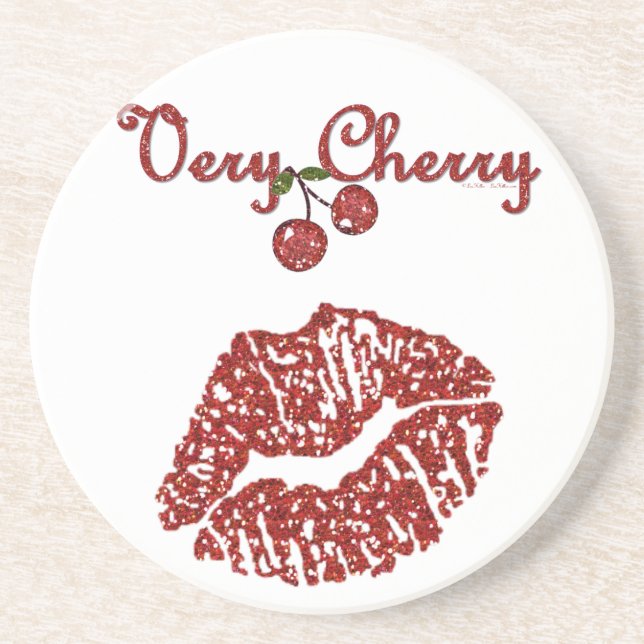 RAB Rockabilly Very Cherry Kiss Coaster (Front)