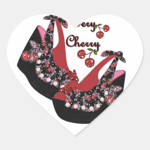 RAB Rockabilly Very Cherry Shoes Heart Sticker