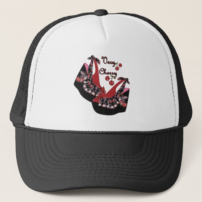 RAB Rockabilly Very Cherry Shoes Trucker Hat (Front)