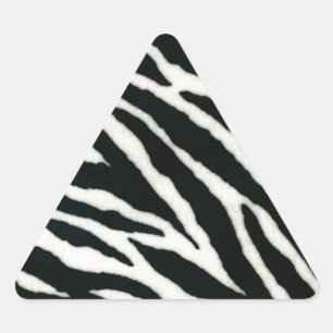 RAB Rockabilly Zebra Print Black & White Triangle Sticker