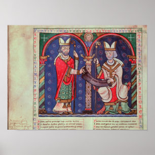 Rabanus Maurus offering his Book Poster