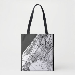 Rabat Morocco City Map Tote Bag