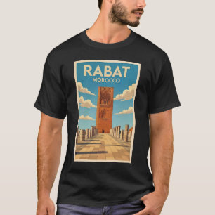 Rabat Morocco Illustration Travel Art Vintage T-Shirt