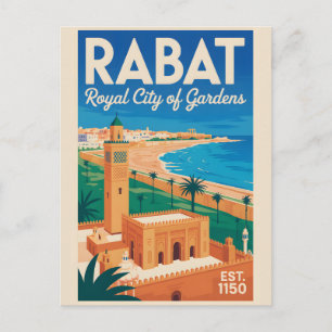 Rabat Morocco Retro Travel Poster Art Print Postcard