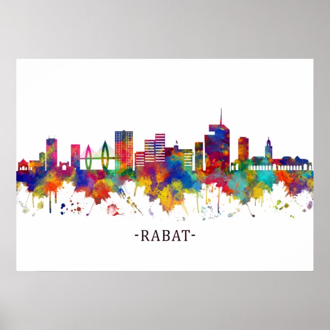 Rabat Morocco Skyline Poster (Front)