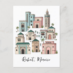 Rabat Morocco Travel Postcard