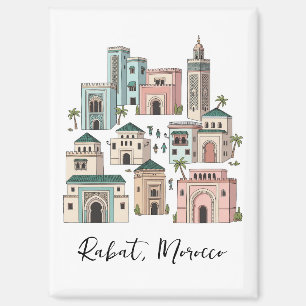 Rabat Morocco Travel Postcard Magnet