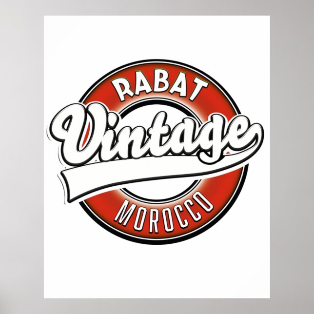 Rabat morocco vintage logo poster (Front)