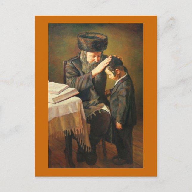 Rabbi and Student Postcard (Front)