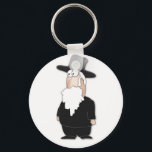 Rabbi Key Ring<br><div class="desc">An illustration of a Jewish orthodox man,  dressed with the traditional clothes.  This illustration can be fitted with custom text and used for a variety of Jewish and Israeli concepts or even holidays like Hanuka passover and more.  This illustration was created by using clean,  elegant,  simple and humourous principles.</div>