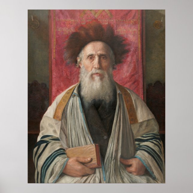 Rabbi - Painting by Isador Kaufmann - Circa 1920 Poster (Front)