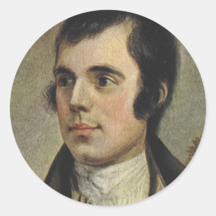 Rabbie Burns Classic Round Sticker