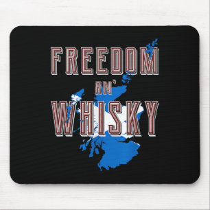 Rabbie Burns Quote Freedom Whisky Scottish Colours Mouse Pad