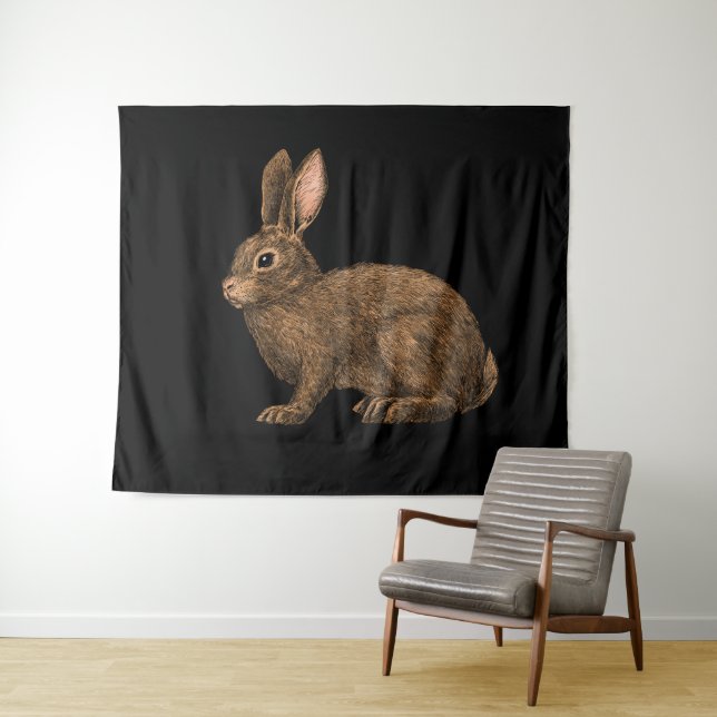 Rabbit 2 tapestry (In Situ (Horizontal))