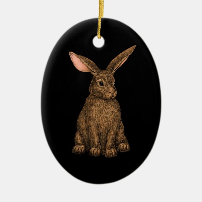 Rabbit 3 ceramic tree decoration (Front)