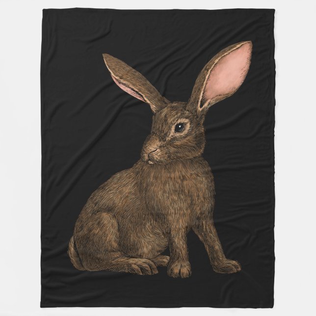 Rabbit 4 fleece blanket (Front)