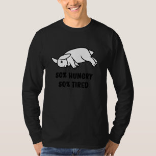 Rabbit 50 Hungry 50 Tired Bunny Mum Bunny Dad T-Shirt