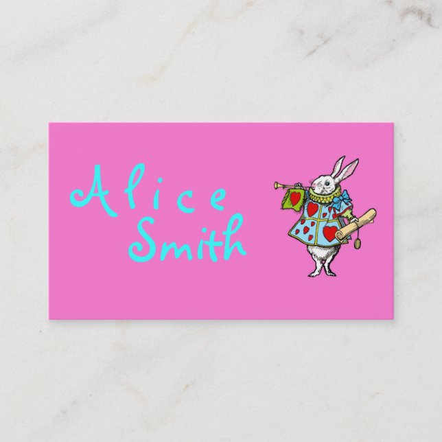 Rabbit Alice in Wonderland ~ Business Cards (Front)