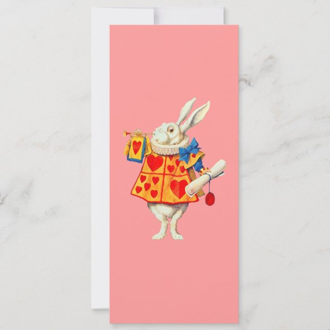 Rabbit  Alice Wonderland ~ Invitation Colour Chang (Front)