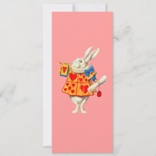 Rabbit  Alice Wonderland ~ Invitation Colour Chang