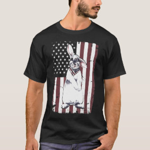 Rabbit American Flag Bandanna Patriotic 4th Of Jul T-Shirt