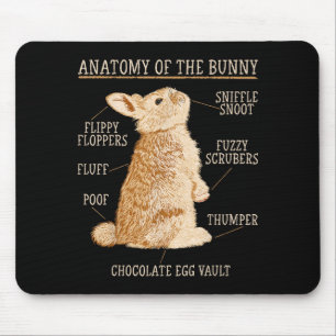 Rabbit Anatomy Bunny Lover Animal Pet Owner  Mouse Pad