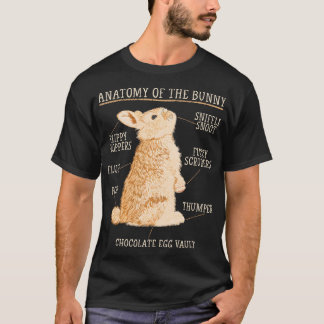 Rabbit Anatomy Bunny Lover Animal Pet Owner T-Shirt