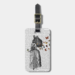 Rabbit and Butterfly Parasol 2 Luggage Tag