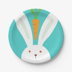 Rabbit and Carrot Paper Plate