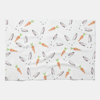 Rabbit and Carrot Tea Towel
