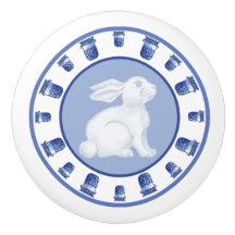 Rabbit and Chinoiserie Pot