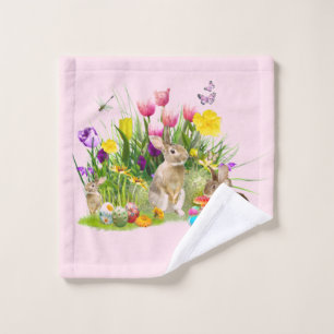 Rabbit and Easter Eggs  Holiday  Bath Towel Set
