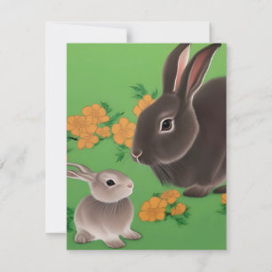 Rabbit and Kit Holiday Card