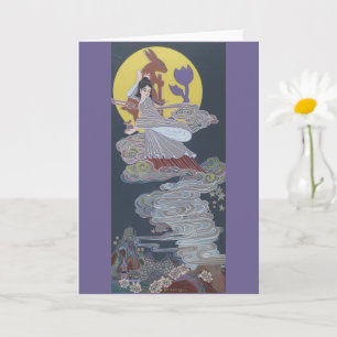 Rabbit and Moon Goddess Card