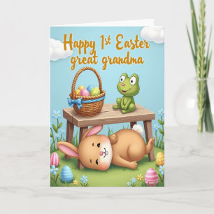 Rabbit And Patterned Egg Card