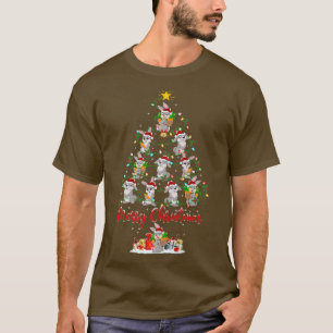 Rabbit Animal Lover Matching Santa Rabbit Christma T-Shirt