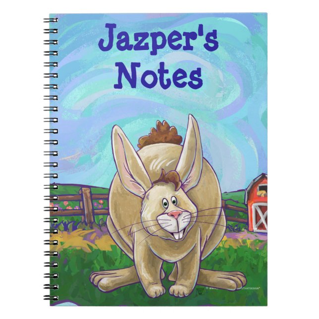 Rabbit Animal Parade writing stuff Spiral Notebook (Front)