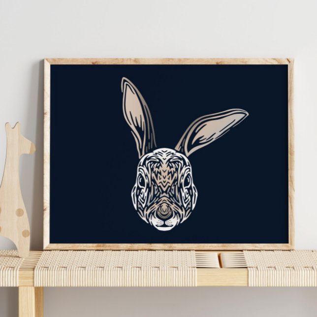 Rabbit Animal Portrait | Rabbit Wall Print (Creator Uploaded)