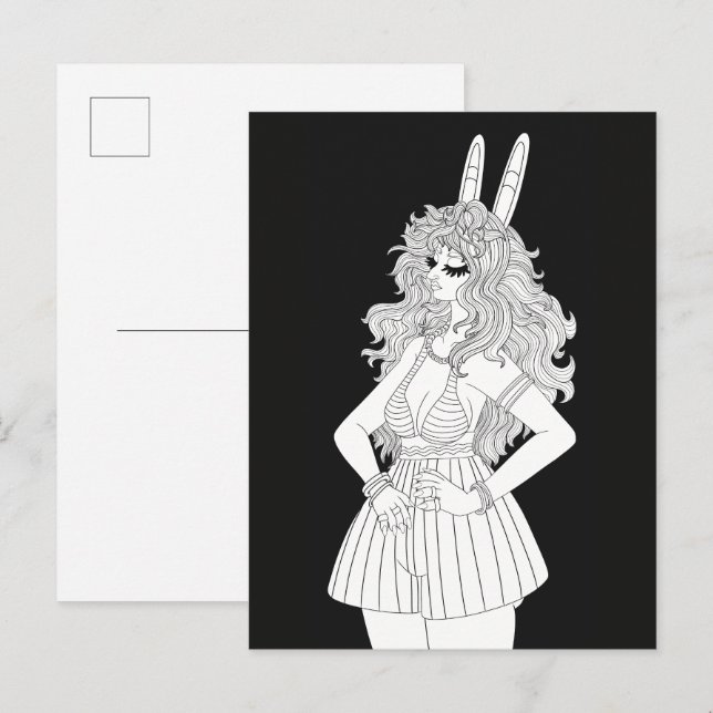 Rabbit Anthro Postcard (Front/Back)