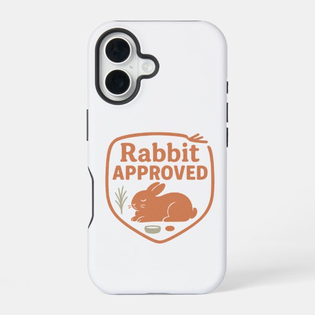 Rabbit Approved iPhone 16 Case (Back)