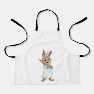 Rabbit as Baker with Rolling pin Apron